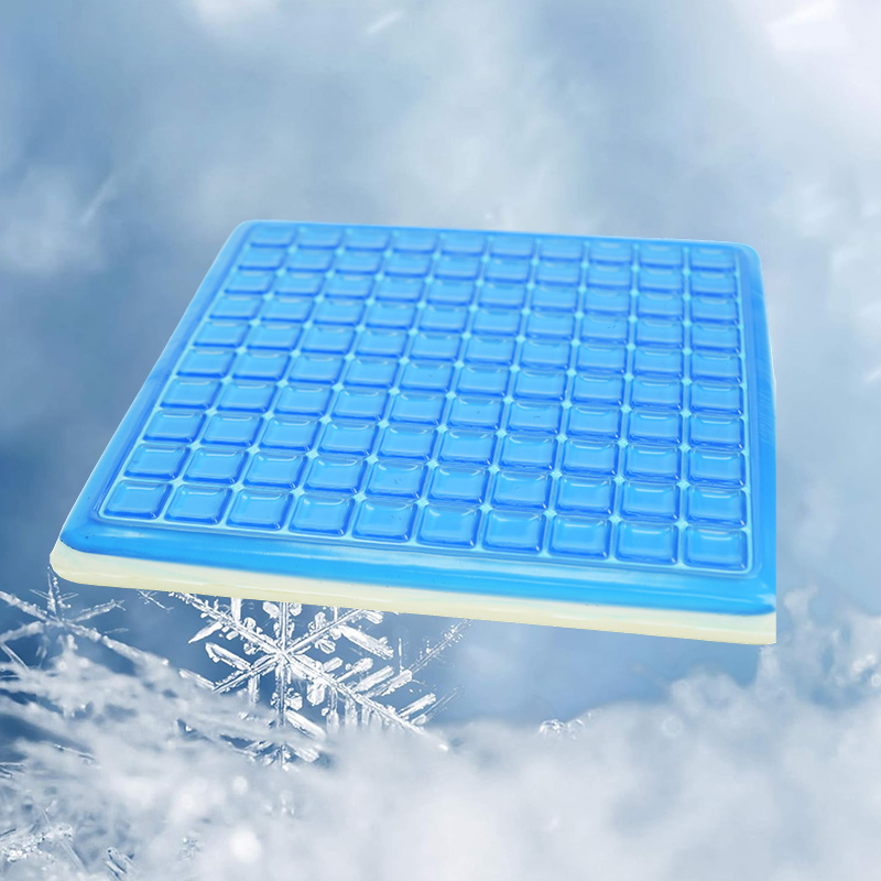 Cuscino quadrato in gel fresco e confortevole in memory foam in PVC a rimbalzo lento