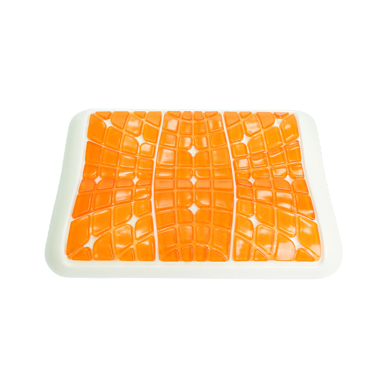 Cuscino in memory foam rinfrescante con gel da massaggio giallo